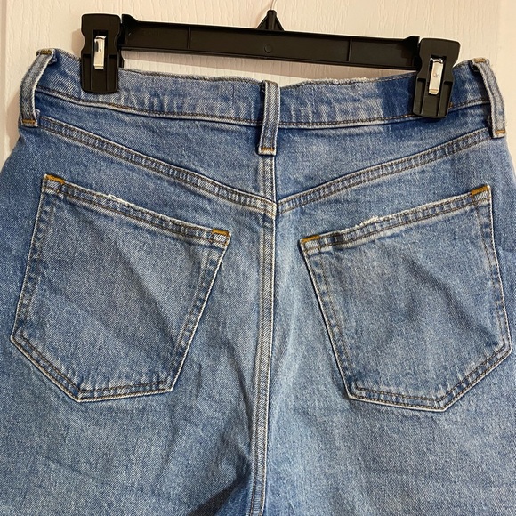 Abercrombie & Fitch Dad High Rise Crossover Distressed Jean Shorts Size 27 - Picture 6 of 10